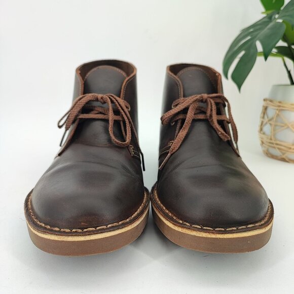 Clarks Men's Bushacre Brown Leather Boots Size 11 - Picture 2 of 8